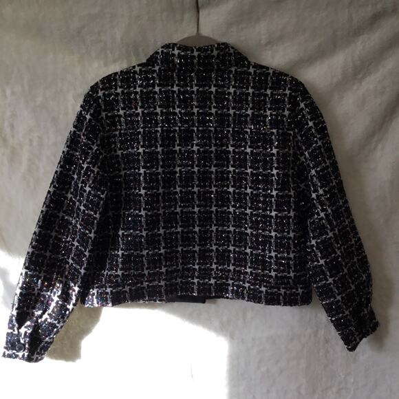 Loft Multi-Color Lurex Tweed Cropped Jacket - Picture 6 of 14